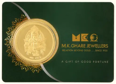 Mumbai, Jewelry, Buy Gold Coin For Gift Online &ndash; 24K Gold Gift Coins | MK Ghare Jewellers