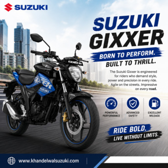 Indore, Business, Suzuki Gixxer Design And Road Presence Indore