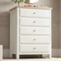 GBP 139,  Haven White Tall Painted 5 Drawer Chest Of Drawers