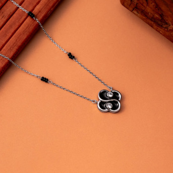 Bhubaneswar, Jewelry, INR 3031,  Get Clover Mangalsutra In 925 Sterling Silver | Sterluv