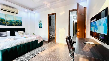 Rohini, Apartments, Flats, Houses & Villas, INR 12998/day,  3 BR,  1200 Sq. Meter,  Fully Furnished BluO 3 BHK Rohini