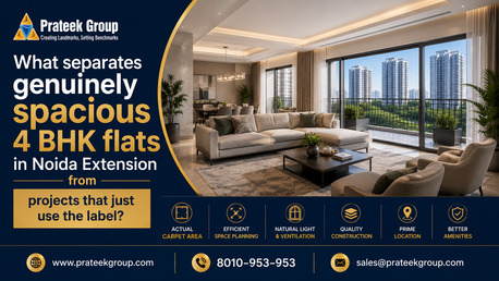 Noida, Real Estate, What Separates Genuinely Spacious 4 BHK Flats In Noida Extension From Projects That Just U