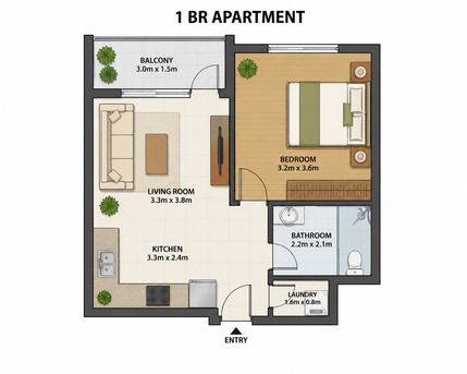 Manama, Apartments, Flats, Houses & Villas, BHD 180/month,  Furnished,  1 BR,  COZY  APARTMENT FOR RENT IN GAFOOL