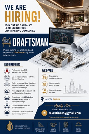 Tubli, Jobs, DRAFTSMAN