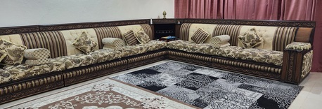 Makkah, Furniture, SAR 650,  Majlis Sofa - And - Large Rug(Brown)