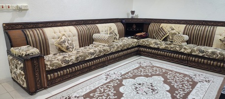 Makkah, Furniture, SAR 650,  Majlis Sofa - And - Large Rug(Brown)