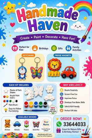 Adliya, Baby & Kid Stuff, BHD 1,  Pop Painting Kit For Kids Fridge Magnets Key Chains