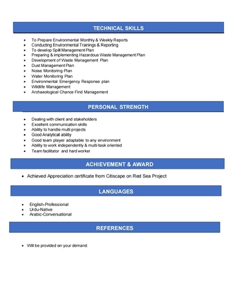 Riyadh, Job Seekers, Environment Engineer