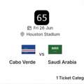 SAR 1200,  FIFA World Cup Ticket Available Match Saudi Date 26 June