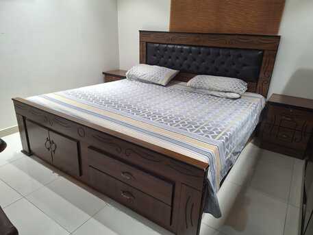 Dammam, Furniture, SAR 1200,  Brown Walnut Bedroom Set With Brand New Matress