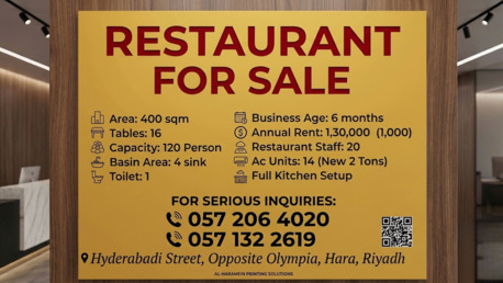 Riyadh, Businesses For Sale, Restaurant For Sale