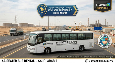 Riyadh, Passenger Transport, 66-Seater Staff Transportation Bus Available Professional Transportation Services For Cons