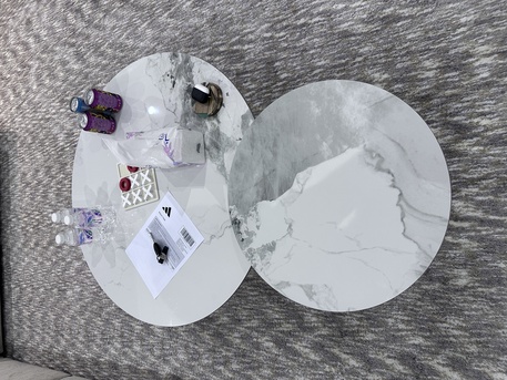 Jeddah, Furniture, SAR 950,  🔥 HOMEBOX **LIKE NEW** PARIS 2-PIECE SINTERED STONE TOP COFFEE TABLE SET 🔥