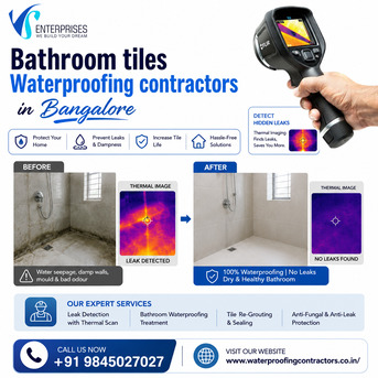 Bangalore, Construction, Bathroom Tiles Waterproofing Contractors In Bangalore