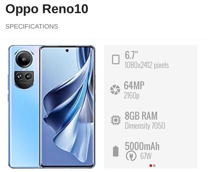 Hofuf, Mobile Phones, SAR 1000,  Mobile OPPO RENO-10