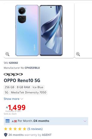 Hofuf, Mobile Phones, SAR 1000,  Mobile OPPO RENO-10
