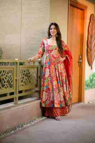 Jaipur, Clothing & Accessories, INR 3800,  Buy Idaho Vaani Floral Cotton Suit Set Online