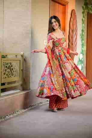 Jaipur, Clothing & Accessories, INR 3800,  Buy Idaho Vaani Floral Cotton Suit Set Online