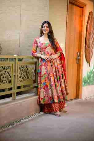 Jaipur, Clothing & Accessories, INR 3800,  Buy Idaho Vaani Floral Cotton Suit Set Online
