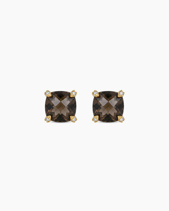 Berlin, Jewelry, EUR 249,  Smoky Quartz Stud Earrings 18K Gold Vermeil