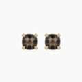 EUR 249,  Smoky Quartz Stud Earrings 18K Gold Vermeil