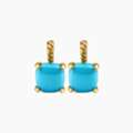 EUR 249,  Blue Turquoise Gold Plated Pendant 18k Gold Vermeil