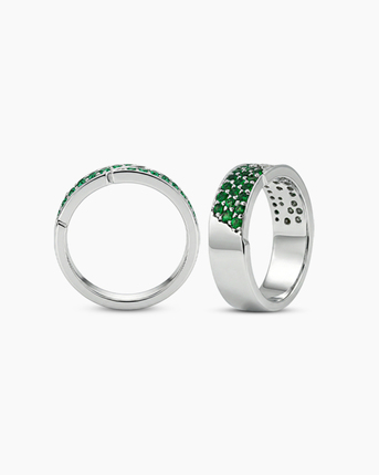 Berlin, Jewelry, EUR 449,  Tsavorite & Diamond Band Ring In Silver