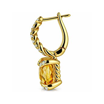 Berlin, Jewelry, EUR 299,  Citrine Cushion Drop Hoop Earrings
