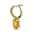 EUR 299,  Citrine Cushion Drop Hoop Earrings