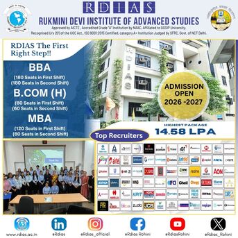 Rohini, Education, Ranked Among The Top 5 BBA Colleges In IPU For Academic Excellence And Placements - RDIAS