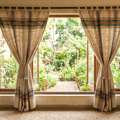 INR 1899,  Handloom Cotton Curtains For Bedroom 245 GSM, Natural Dyes Theindiglobal