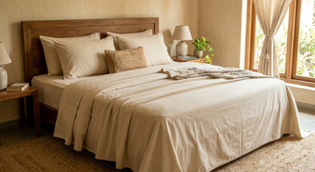 Mumbai, Household Items, INR 1499,  King Size Cotton Sheets 90x108 Inches, 245 GSM Theindiglobal
