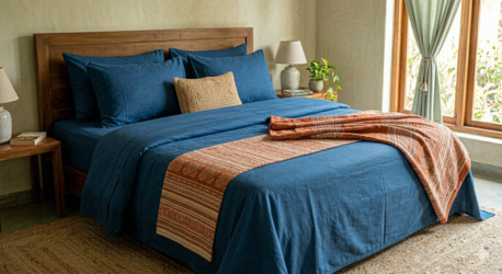 Mumbai, Household Items, INR 1499,  Cotton Bed Sets Bedsheet And Pillow Covers, Matching Fabric Theindiglobal