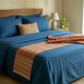 INR 1499,  Cotton Bed Sets Bedsheet And Pillow Covers, Matching Fabric Theindiglobal