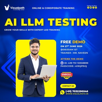 Hyderabad, Lessons Offered, AI LLM Testing Online Free Demo Join On June 27th!