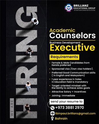 Manama, Jobs, Acadamic Counsellor And Business Development Executive