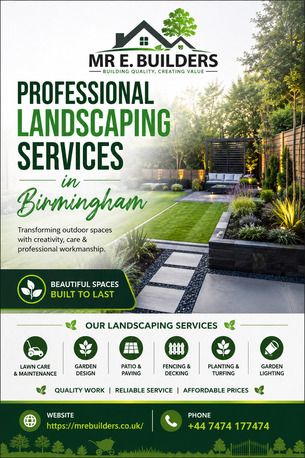Birmingham, Construction, Professional Landscaping Services In Birmingham &ndash; Mr E. Builders
