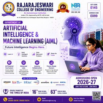 Bangalore, Education, BE In Artificial Intelligence & Machine Learning Admissions 2026-27 | RRCE, Bengaluru