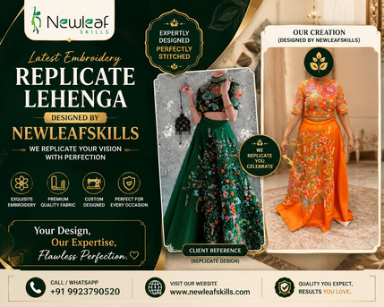 New York, Fashion & Design, 🌸 Beautiful Designs Begin With Perfect Lehenga Embroidery! 🌸