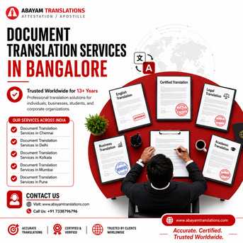 Chennai, Legal, Document Translation Services In Bangalore