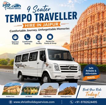 Jaipur, Travel, Book 9 Seater Tempo Traveller Hire In Jaipur Today