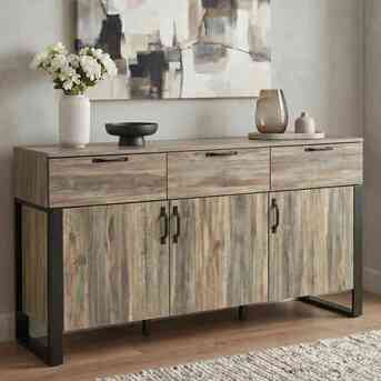 London, Furniture, GBP 159,  Ironmere Smokey Oak Large Oak-Effect Sideboard Cabinet