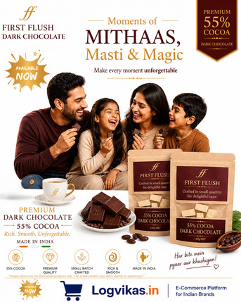 Ghaziabad, Food, INR 345,  Premium First Flush Dark Chocolate | Log Vikas