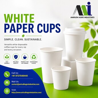 Ahmedabad, Farm & Garden, INR 1000,  White Paper Cups Manufacturer & Supplier For Coffee & Hot Beverages
