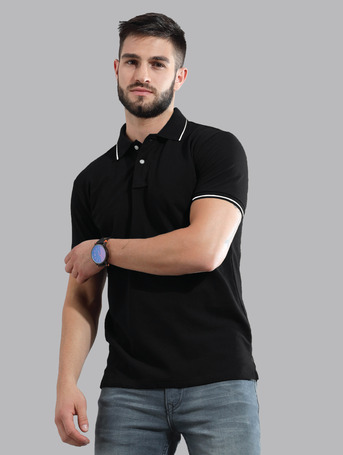 Bangalore, Wholesale Products, Unisex Solid Polo With Contrast Tipping T-Shirt | Premium Cotton Knit