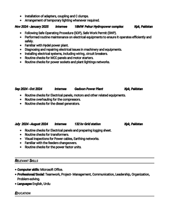 Jubail, Job Seekers, Electrician / Technical Professional Seeking Part-Time Job After 5:00 PM