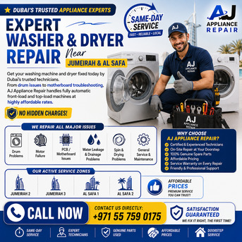 Jumeirah, Appliance Repair, Expert Washer & Dryer Repair Near Jumeirah & Al Safa