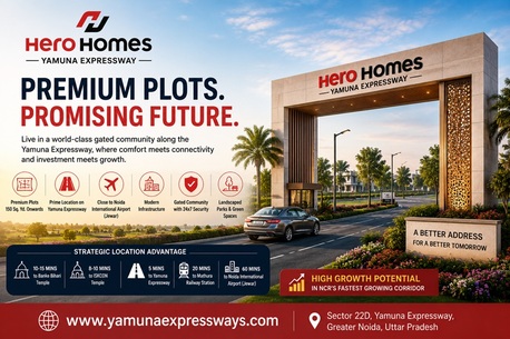 Greater Noida, Residential Plots, INR 10000000,  150 Sq. Yard,  Buy Plots At Hero Homes Yamuna Expressway For Future Home Construction