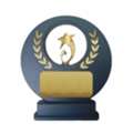 INR 1,  Metal Star Trophies