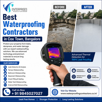 Bangalore, Construction, Best Waterproofing Contractors In Cox Town, Bangalore
